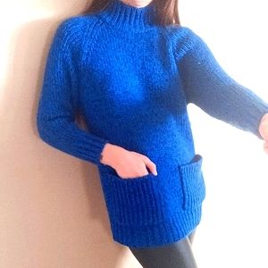 Vintage Pocket Mock Neck Sweater!!! Sz M! EUC!